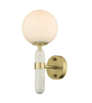 Wall lamps spheres - CosmoLight LA SPEZIA Wall lamp W01343BR White Brass  - product 1