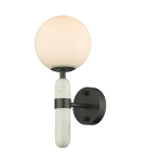 Wall lamps spheres - CosmoLight Wall lamp LA SPEZIA W01350BK Black White  - product 1