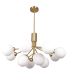 Pendant lamps spheres - CosmoLight CAPE TOWN pendant lamp P12049BR Brass  - product 1