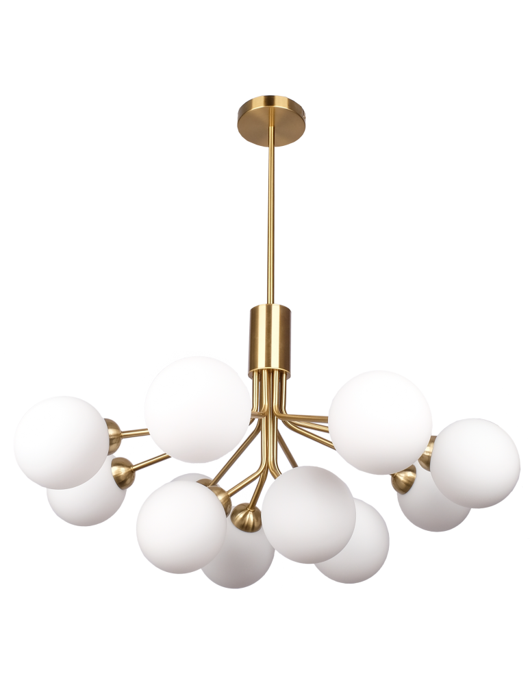 Pendant lamps spheres - CosmoLight CAPE TOWN pendant lamp P12049BR Brass  - product kolory-swiatla.pl 1