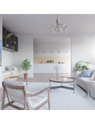 CosmoLight Lampa wisząca CAPE TOWN P12049BR  Mosiądz  - produkt 2