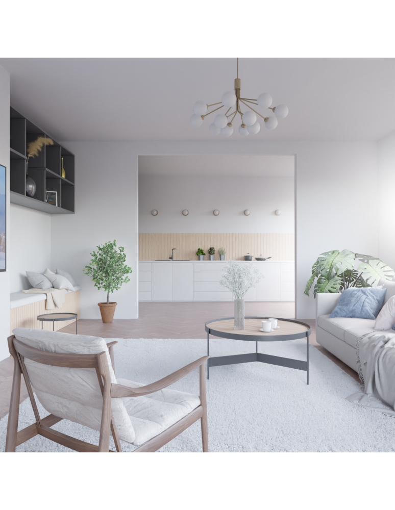 Pendant lamps spheres - CosmoLight CAPE TOWN pendant lamp P12049BR Brass  - product kolory-swiatla.pl 2