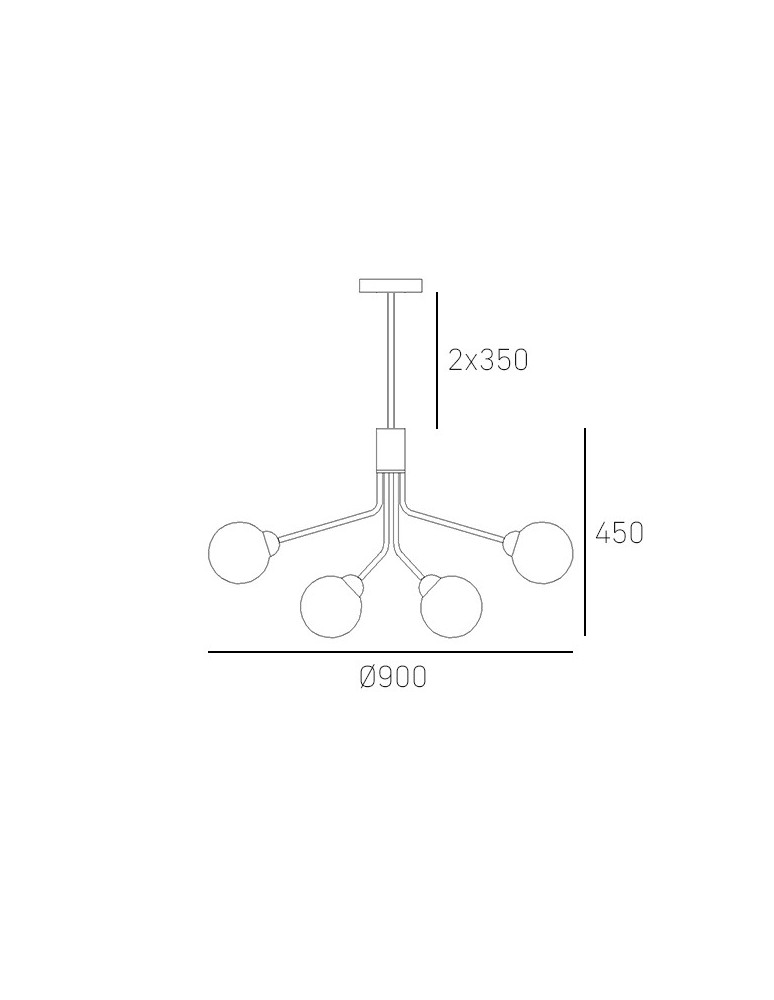 Pendant lamps spheres - CosmoLight CAPE TOWN pendant lamp P12049BR Brass  - product kolory-swiatla.pl 5