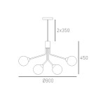 Pendant lamps - CosmoLight CAPE TOWN pendant lamp P12299BK Black.  - product 2