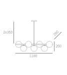 Pendant lamps - CosmoLight CAPE TOWN pendant lamp P07056BR Brass  - product 3