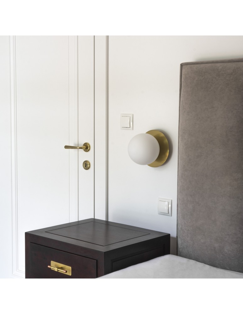 Wall lamps spheres - CosmoLight CAPE TOWN Wall lamp W01063BR Brass  - product kolory-swiatla.pl 2