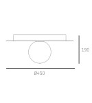 Ceiling lamps - CosmoLight CAPE TOWN Plafond C01919BR Brass.  - product 2