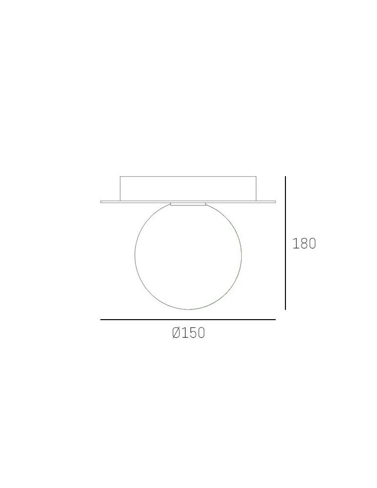 Wall lamps spheres - CosmoLight CAPE TOWN wall lamp W01834BK Black.  - product kolory-swiatla.pl 3