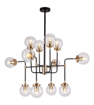 Pendant lamps - CosmoLight BOSTON pendant lamp P12826BR Black Brass  - product 1