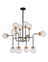 View CosmoLight BOSTON pendant lamp P12826BR Black Brass 