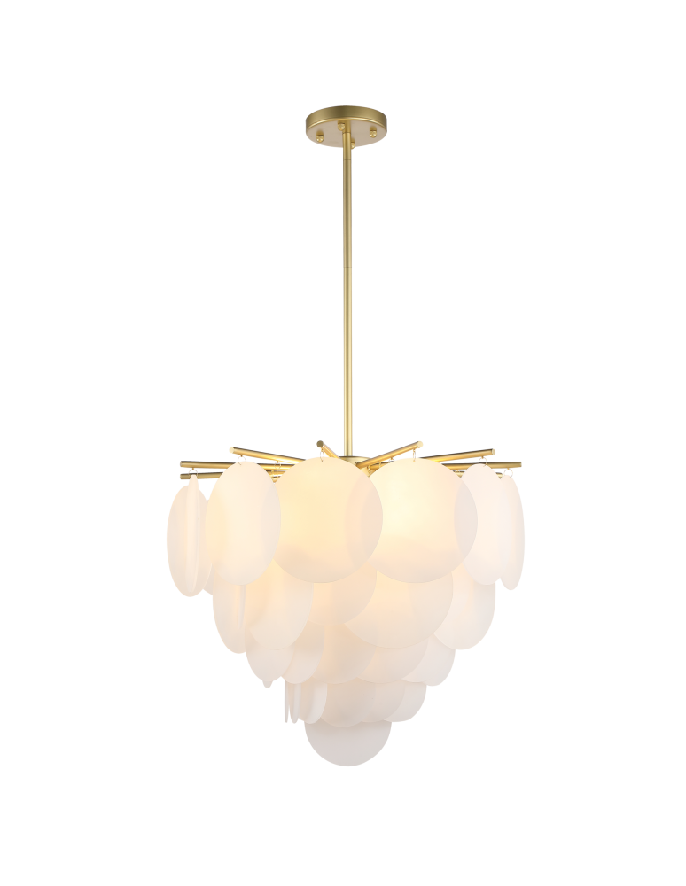 Glamour chandeliers - CosmoLight TROMSO pendant lamp P04094BR Brass  - product kolory-swiatla.pl 1