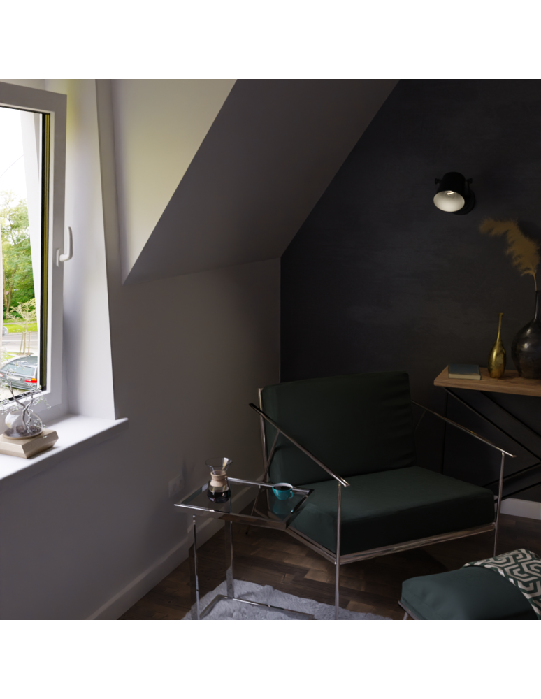 Loft wall lamps - industrial - CosmoLight DETROIT Wall lamp W01758BK Black  - product kolory-swiatla.pl 3