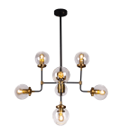 Pendant lamps - CosmoLight BOSTON pendant lamp P08959BR Black Brass  - product 1