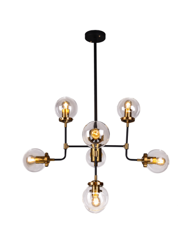 CosmoLight BOSTON pendant lamp P08959BR Black Brass 