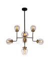 View CosmoLight BOSTON pendant lamp P08959BR Black Brass 