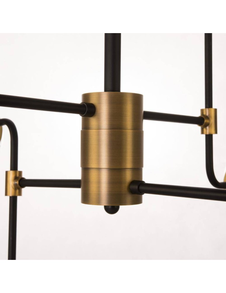 Pendant lamps - CosmoLight BOSTON pendant lamp P08959BR Black Brass  - product kolory-swiatla.pl 3