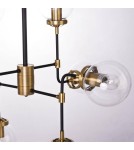 Pendant lamps - CosmoLight BOSTON pendant lamp P08959BR Black Brass  - product 4