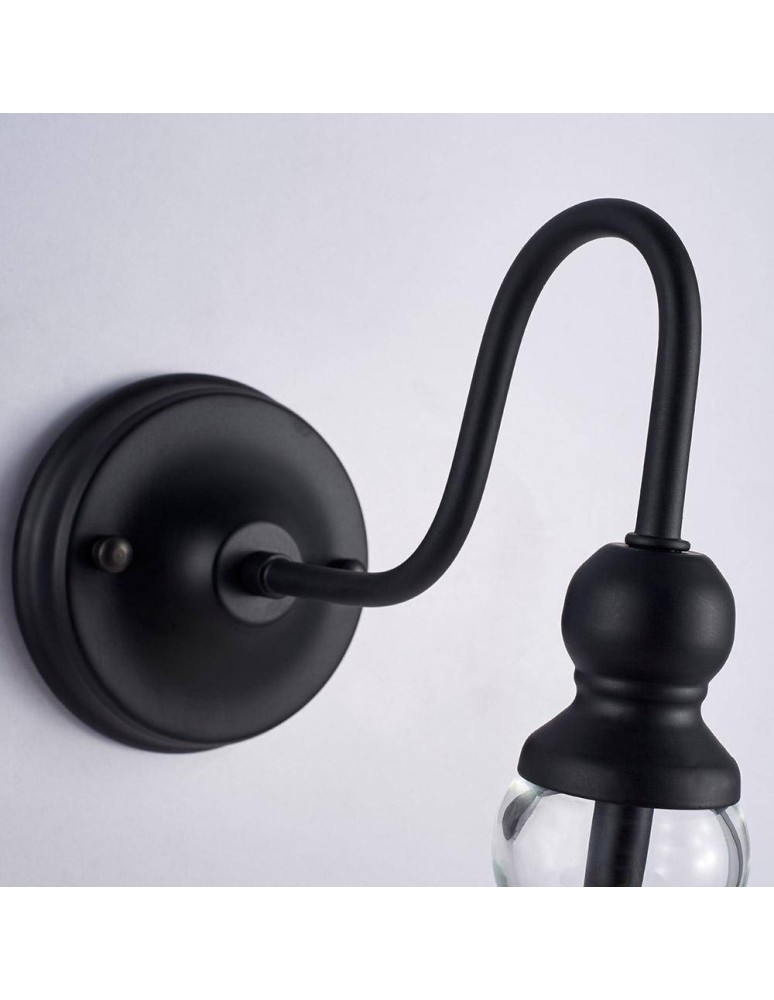 Wall lamps - CosmoLight PARIS Wall lamp W01796BK Black.  - product kolory-swiatla.pl 3