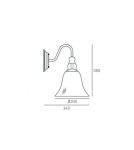 Wall lamps - CosmoLight PARIS Wall lamp W01796BK Black.  - product 4