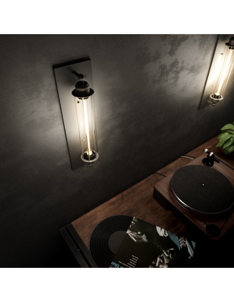 Loft wall lamps - industrial - CosmoLight YORK wall lamp W01307BK Black.  - product kolory-swiatla.pl 3