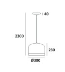Pendant lamps - CosmoLight TRONDHEIM pendant lamp P01086WH White  - product 2