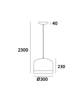 CosmoLight TRONDHEIM pendant lamp P01086WH White - product 2