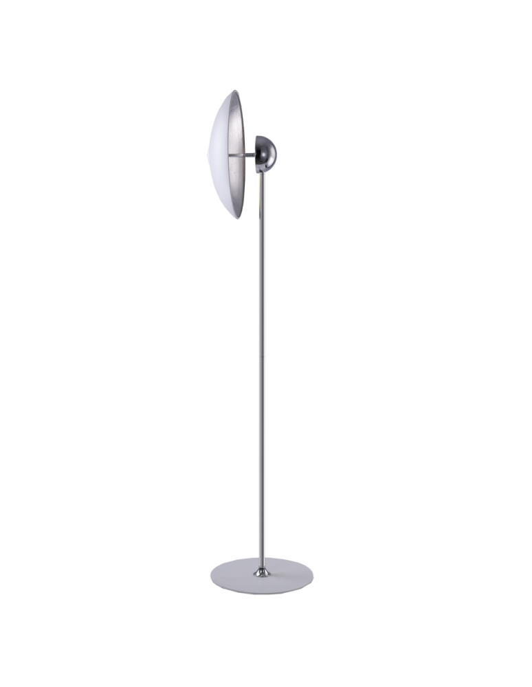 Floor lamps - CosmoLight SYDNEY Standing Lamp F01062WH AG White Silver Chrome.  - product kolory-swiatla.pl 1