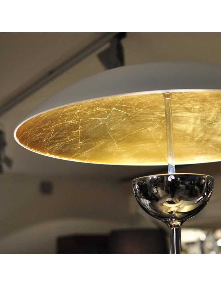 Floor lamps - CosmoLight SYDNEY standing lamp F01079WH AU White Gold Chrome  - product kolory-swiatla.pl 2