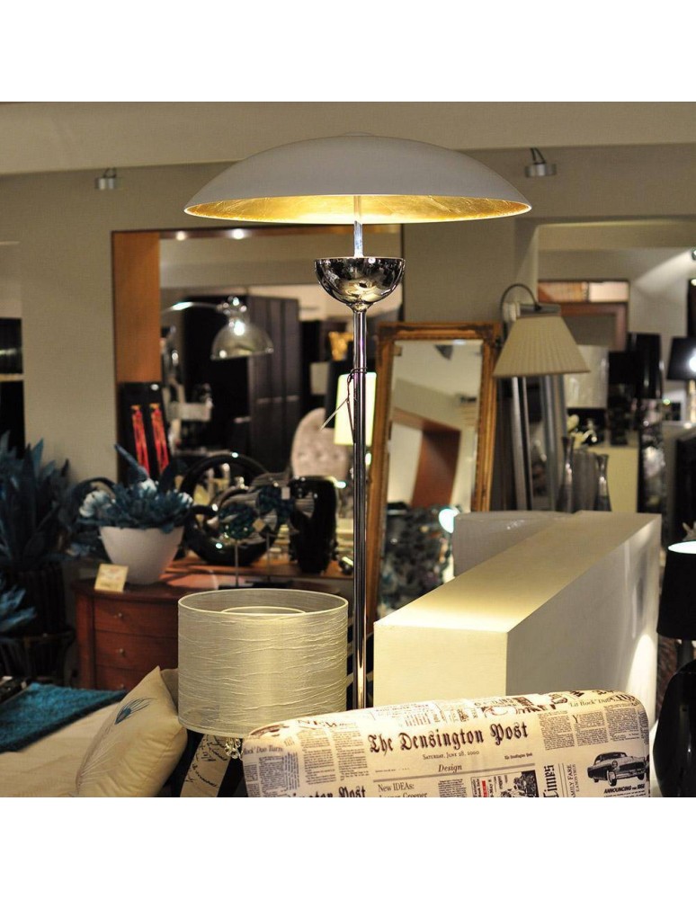 Floor lamps - CosmoLight SYDNEY standing lamp F01079WH AU White Gold Chrome  - product kolory-swiatla.pl 3
