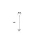 Floor lamps - CosmoLight SYDNEY standing lamp F01079WH AU White Gold Chrome  - product 5