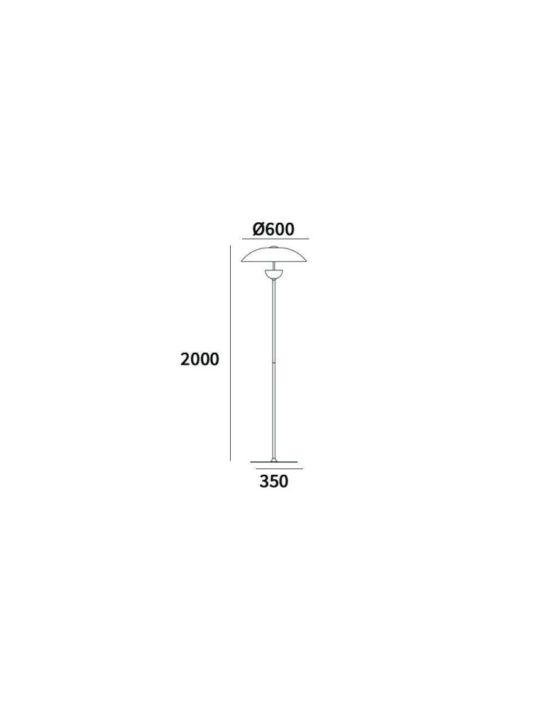 Floor lamps - CosmoLight SYDNEY standing lamp F01079WH AU White Gold Chrome  - product kolory-swiatla.pl 5