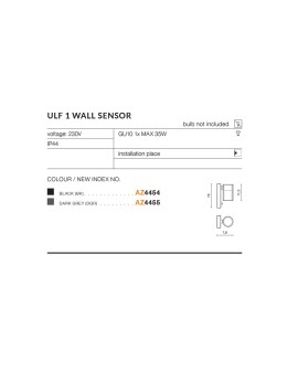 Azzardo ULF 1 IP44 SENSOR 1xGU10 Outdoor Black Wall Mount AZ4454 - product 2