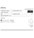 Outdoor wall lamps - Azzardo ZITA XL IP54 LED 6W 450lm 3000K Outdoor Light Grey Wall Mount AZ2201. - product 2