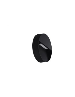 Azzardo CASORIA ROUND IP54 LED 6W 450lm 3000K Outdoor Black Wall Mount AZ4366.