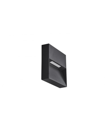 Azzardo CASORIA SQUARE IP54 LED 6W 450lm 3000K Outdoor Dark Grey Wall Mount AZ4367.