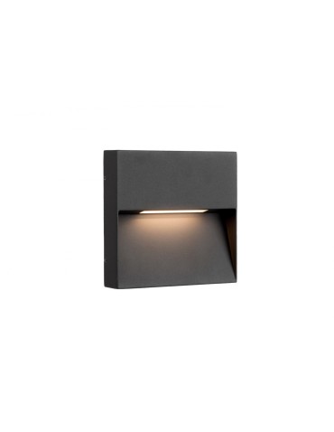 Azzardo CASORIA SQUARE IP54 LED 6W 450lm 3000K Zewnętrzna Ciemny Szary Ścienna AZ4367 - produkt 2