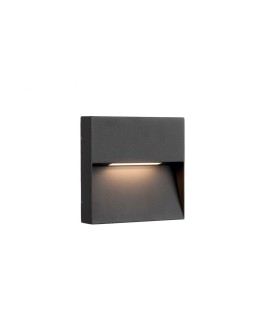 Azzardo CASORIA SQUARE IP54 LED 6W 450lm 3000K Zewnętrzna Ciemny Szary Ścienna AZ4367 - produkt 2