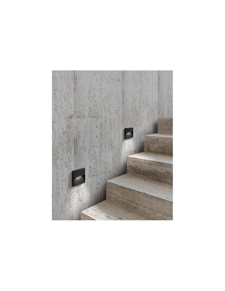 Lamps for path lighting - Azzardo CASORIA SQUARE IP54 LED 6W 450lm 3000K Outdoor Dark Grey Wall Mount AZ4367. - product kolory-swiatla.pl 3