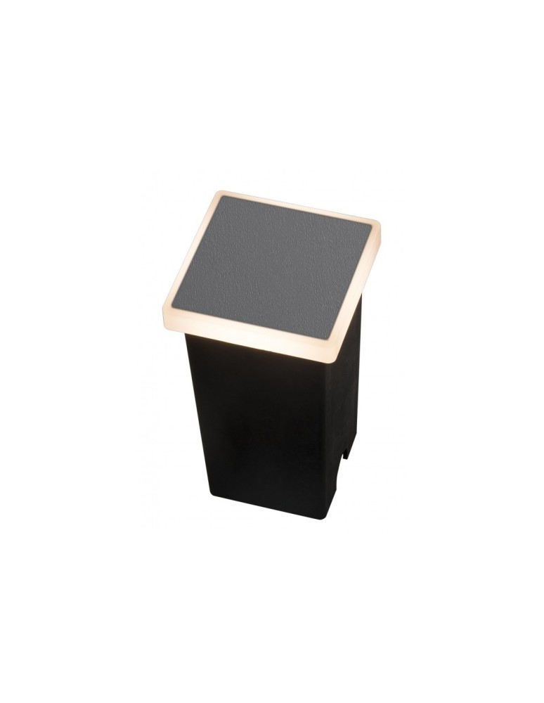 Overhead and ground lights - Azzardo ALF SQUARE IP65 LED 3W 250lm 3000K Outdoor Dark Gray Staircase/Recessible AZ4466. - product kolory-swiatla.pl 1