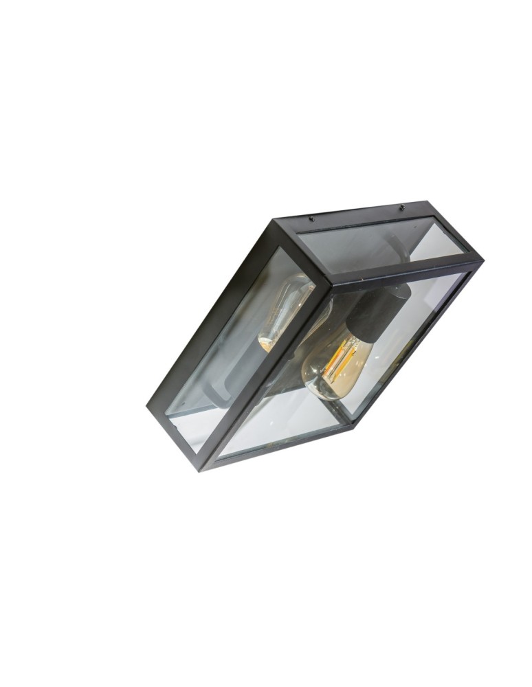 Outdoor wall lamps - Azzardo NIKLAS IP44 LED 2xE27 Outdoor Black Wall Mount AZ4488 - product kolory-swiatla.pl 2