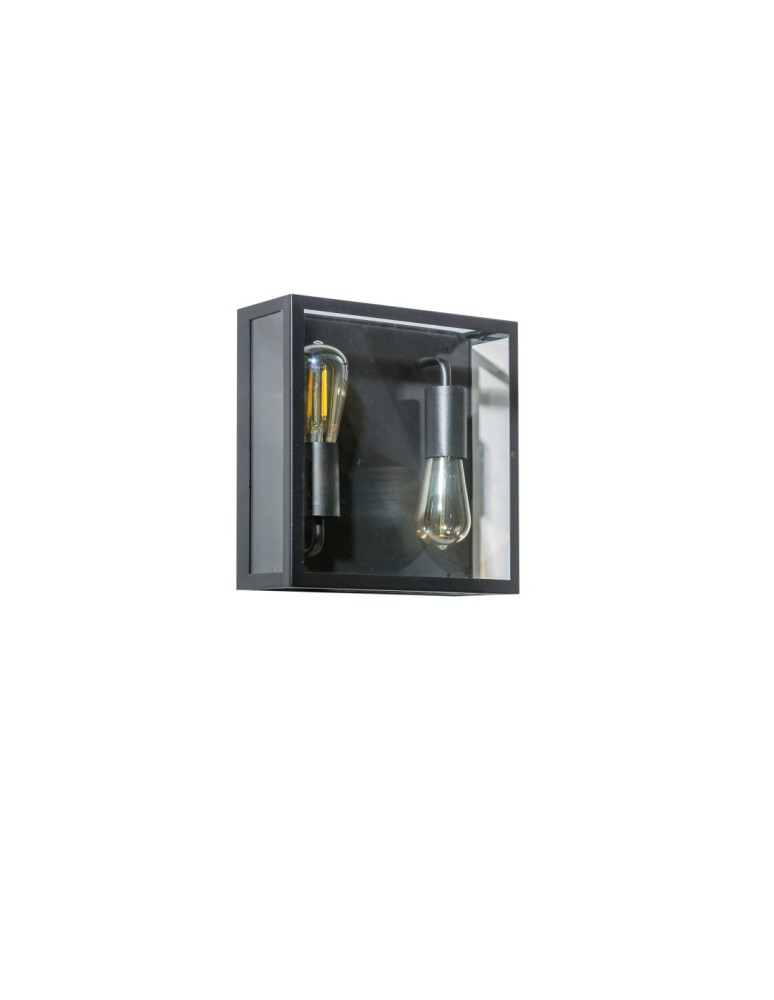 Outdoor wall lamps - Azzardo NIKLAS IP44 LED 2xE27 Outdoor Black Wall Mount AZ4488 - product kolory-swiatla.pl 4
