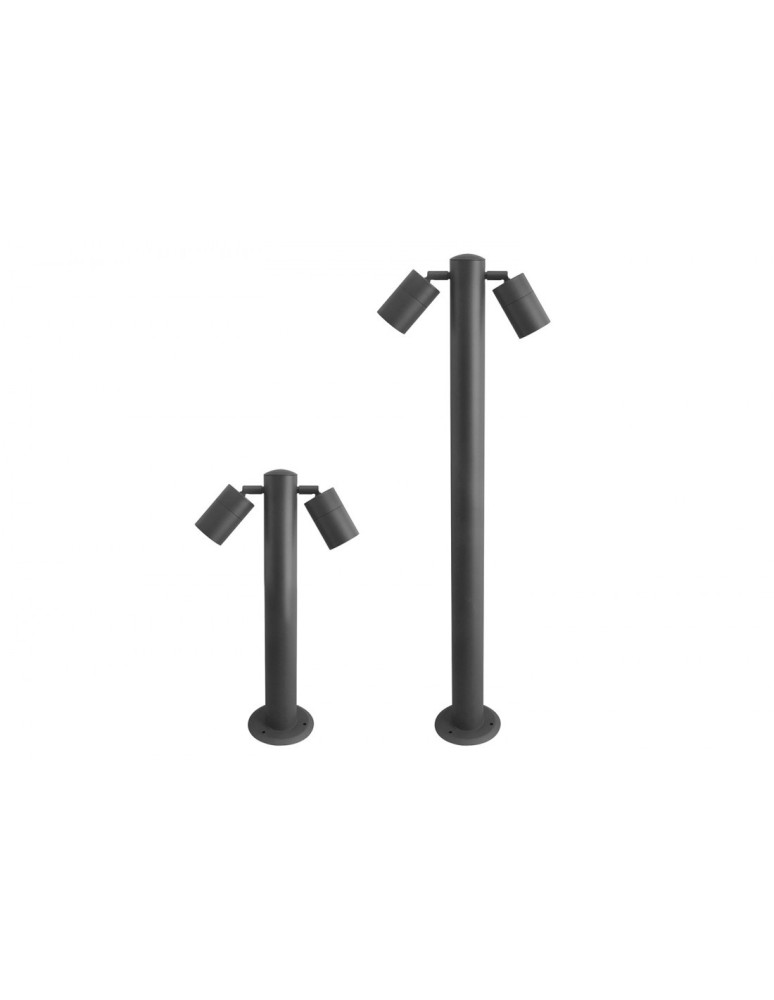 Standing garden lamps - Azzardo ROLF 2 500 IP44 2xGU10 Outdoor Dark Grey Standing AZ4457 - product kolory-swiatla.pl 2