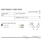 Lamps for 1 phase busbars - Azzardo EXO TRACK 1 LINE 1xGU10 White Spotlight For Busbar 1F AZ4661 - product 4