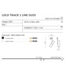 Lamps for 1 phase busbars - Azzardo LOLO TRACK 1 LINE 1xGU10 White Spotlight For Busbar 1F AZ4655 - product 7