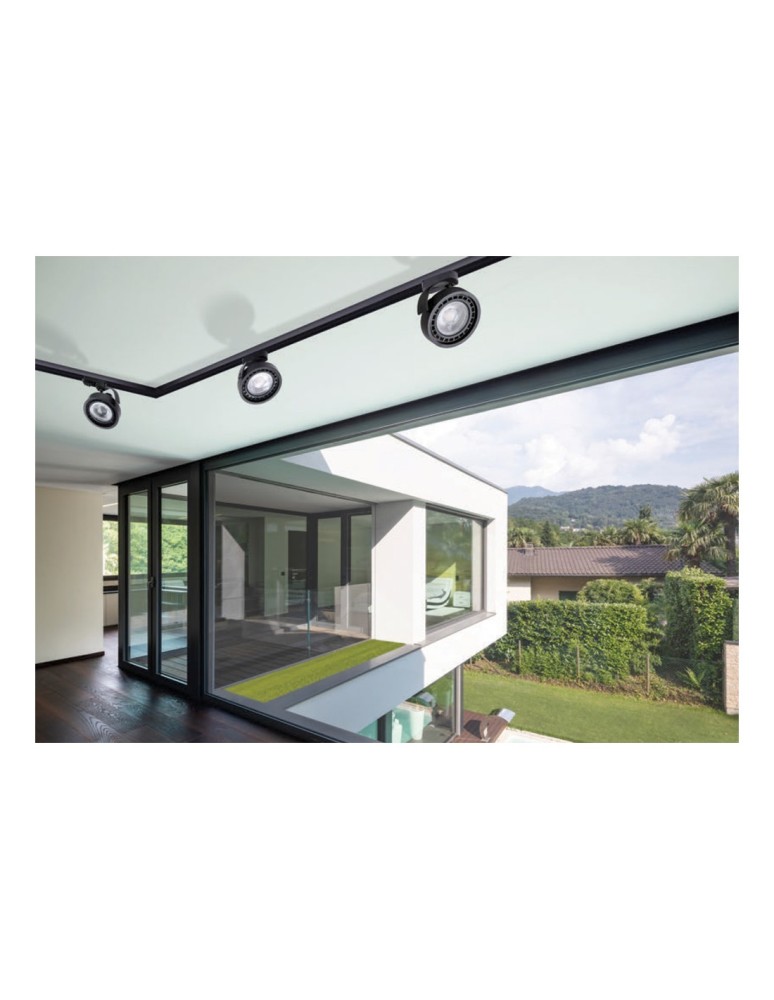 Lamps for 1 phase busbars - Azzardo JERRY TRACK 1 LINE 1xES111 GU10 Black Spotlight For Busbar 1F AZ4666 - product kolory-swiatla.pl 3