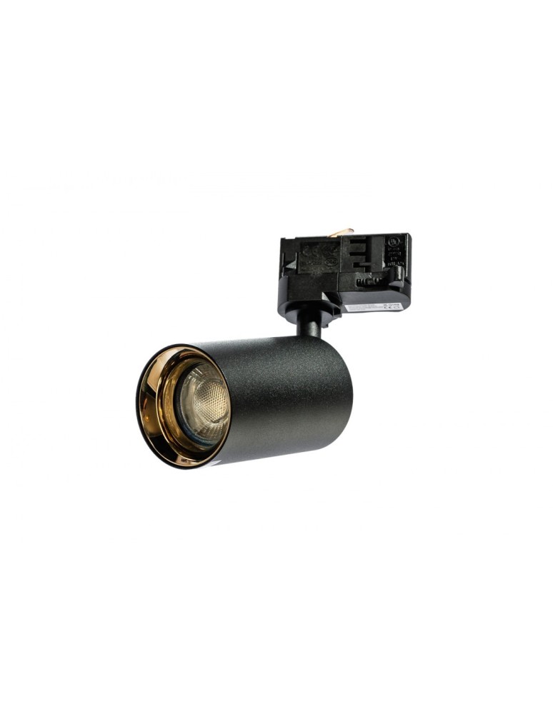 Lamps for 3-phase busbars - Azzardo EIGER TRACK 3 LINE 1xGU10 Black/Gold Spotlight For Busbar 3F AZ4206 - product kolory-swiatla.pl 3