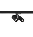 Lamps for 3-phase busbars - Azzardo MEGARA TRACK 3 LINE 2xGU10 Black Spotlight For Busbar 3F AZ4443 - product 1