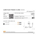 Lamps for 3-phase busbars - Azzardo LUMI FLEX TRACK 3 LINE LED 5W 500lm 3000K Black Reflector For Busbar 3F AZ4559 - product 2
