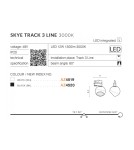 Lamps for 3-phase busbars - Azzardo SKYE TRACK 3 LINE LED 12W 1300lm 3000K White Reflector For Draw-wire 3F AZ4519 - product 2