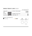 Lamps for 3-phase busbars - Azzardo MIKKA TRACK 3 LINE LED 24W 1700lm 3000K Black Reflector For Busbar 3F AZ4516 - product 4
